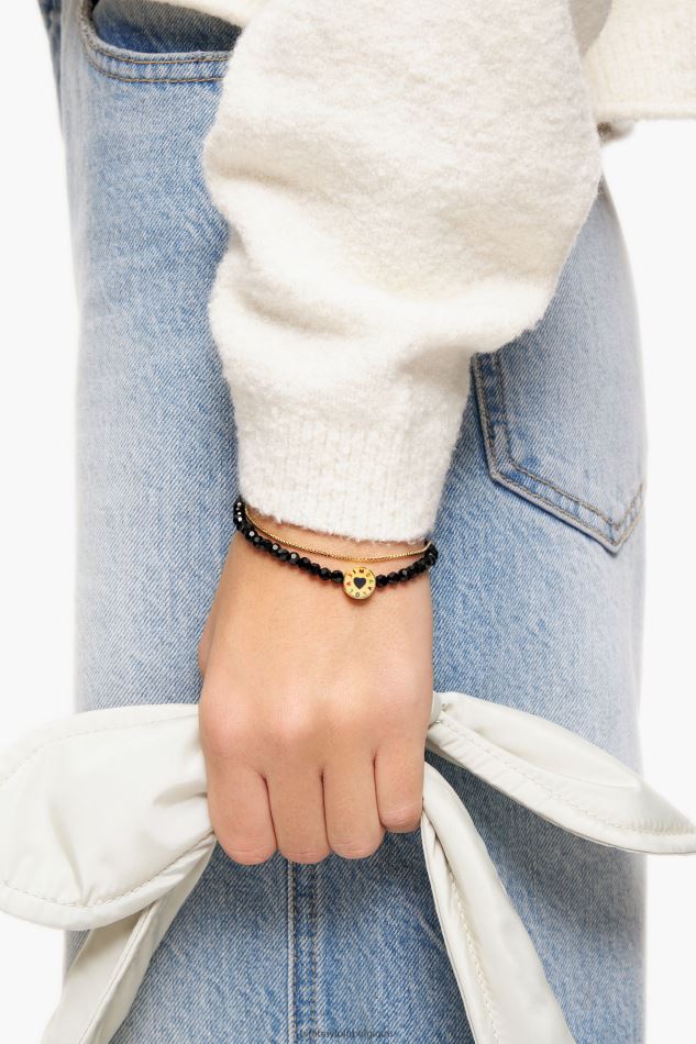 accessoires Bimba Y Lola bracelet double cristaux noir HV4486668