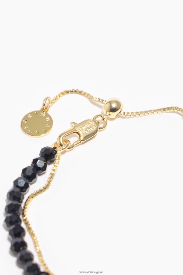 accessoires Bimba Y Lola bracelet double cristaux noir HV4486668