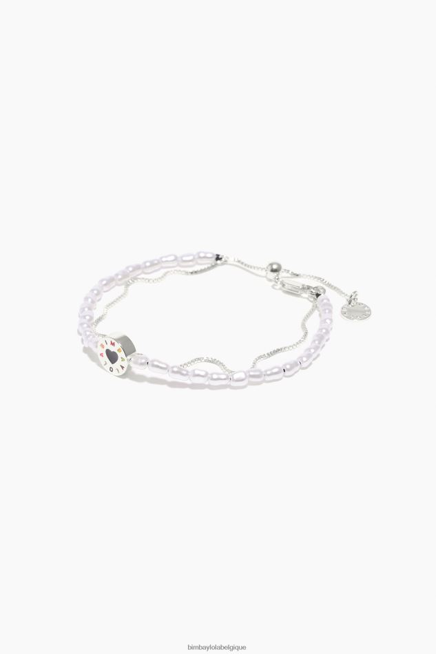 accessoires Bimba Y Lola bracelet double perle argent HV4486722