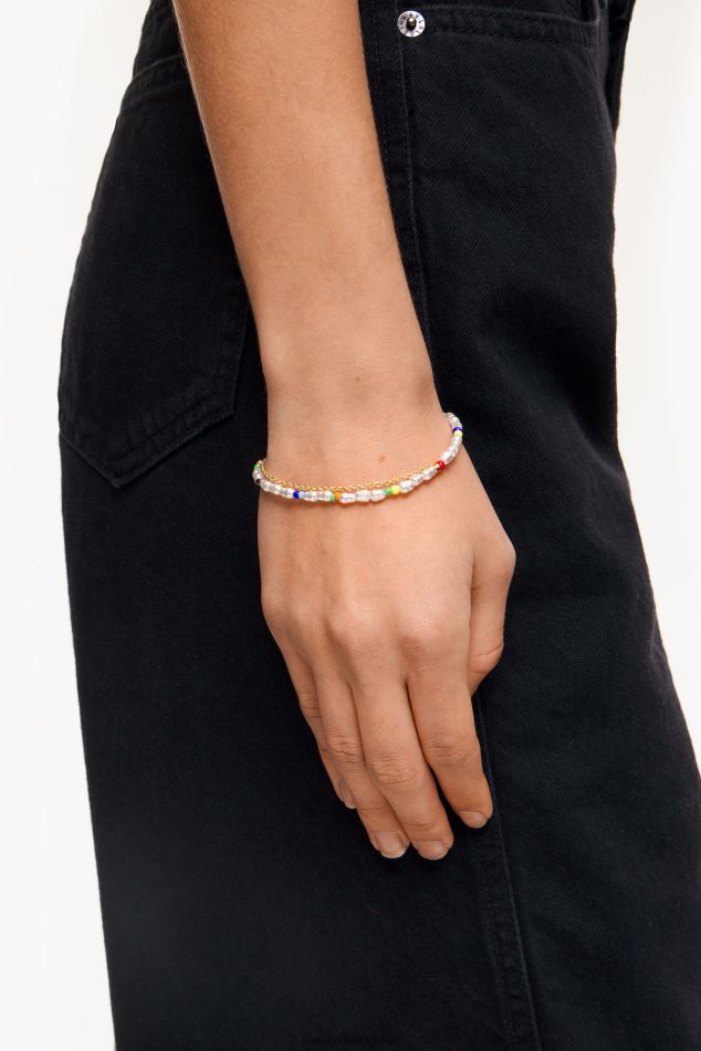 accessoires Bimba Y Lola bracelet double perle bleu HV4486776