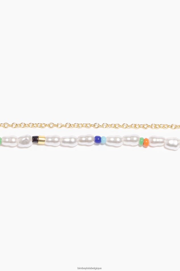 accessoires Bimba Y Lola bracelet double perle bleu HV4486776