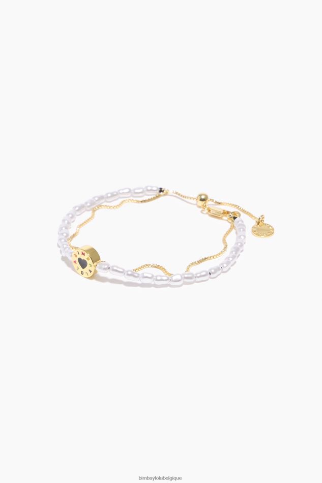 accessoires Bimba Y Lola bracelet double perle doré HV4486723