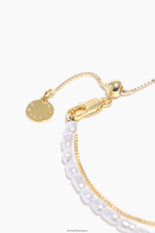accessoires Bimba Y Lola bracelet double perle doré HV4486723