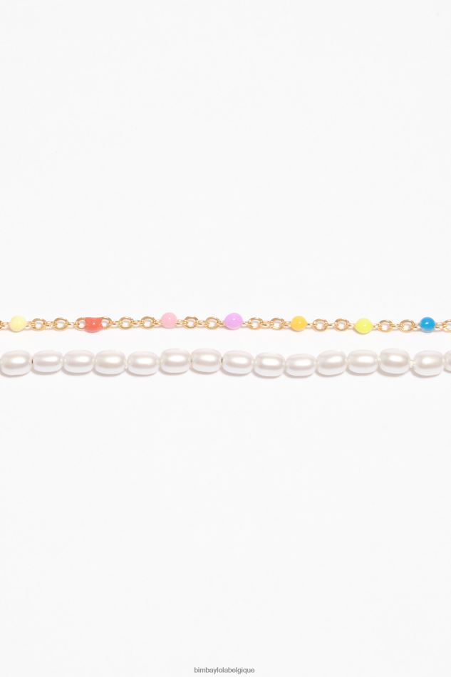 accessoires Bimba Y Lola bracelet double perles multicolore HV4486793