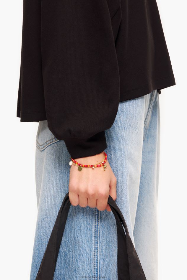 accessoires Bimba Y Lola bracelet double pierres corail HV4486735