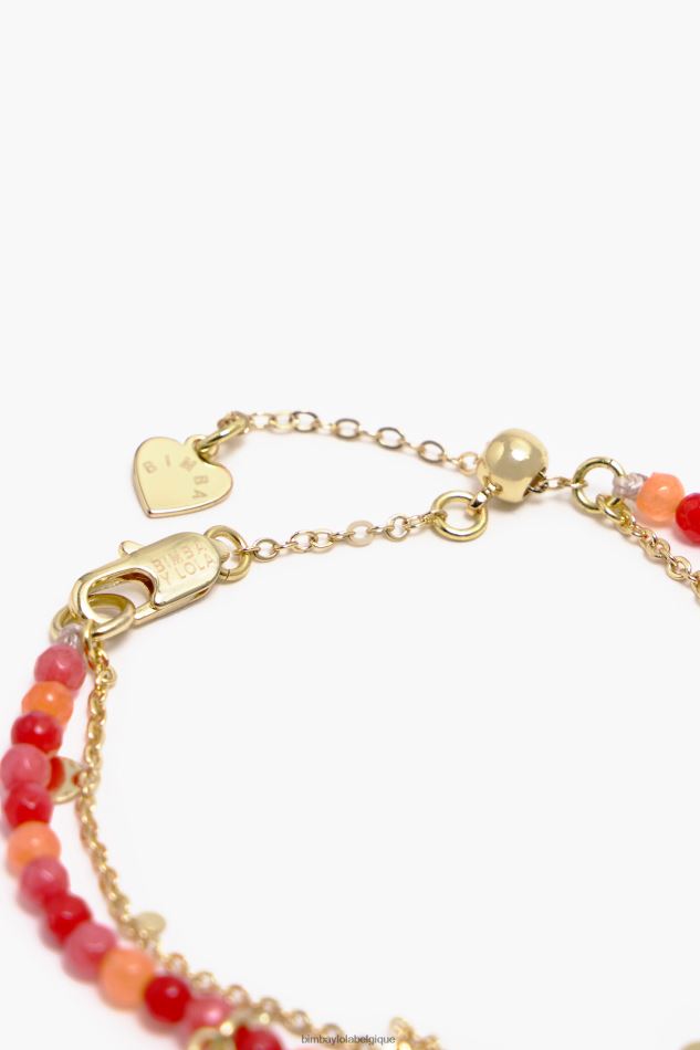 accessoires Bimba Y Lola bracelet double pierres corail HV4486735