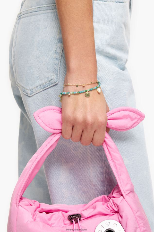accessoires Bimba Y Lola bracelet double pierres turquoise HV4486734