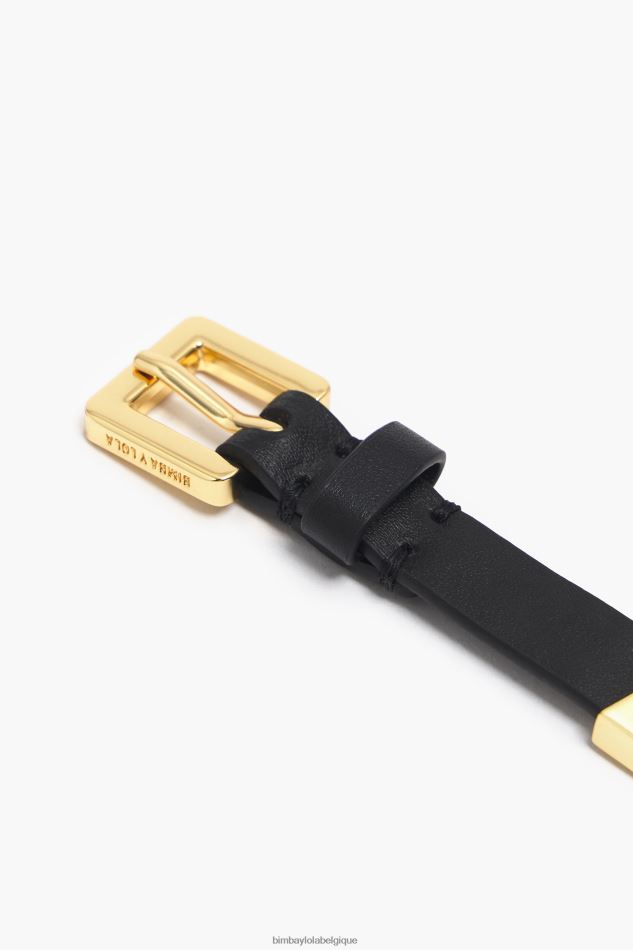 accessoires Bimba Y Lola bracelet en cuir avec lettres logo noir HV44861141