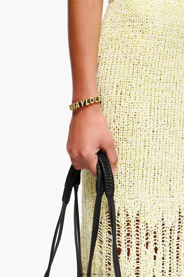 accessoires Bimba Y Lola bracelet en cuir avec lettres logo noir HV44861143