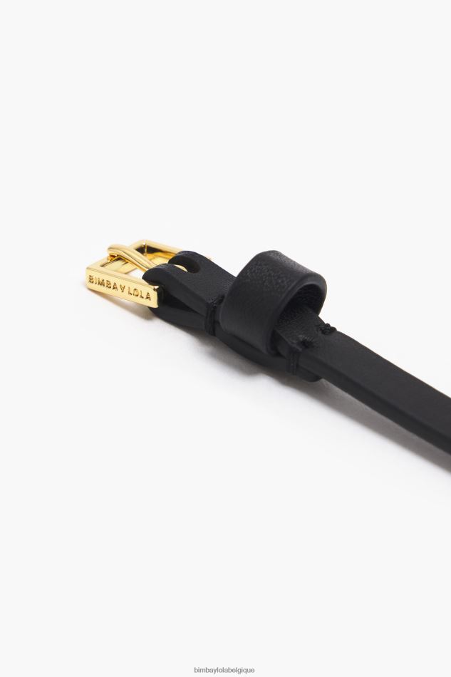 accessoires Bimba Y Lola bracelet en cuir avec lettres logo noir HV44861143
