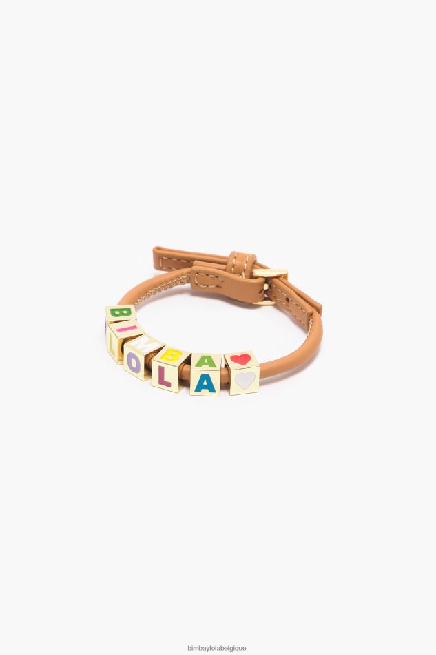 accessoires Bimba Y Lola bracelet en cuir brun HV4486664