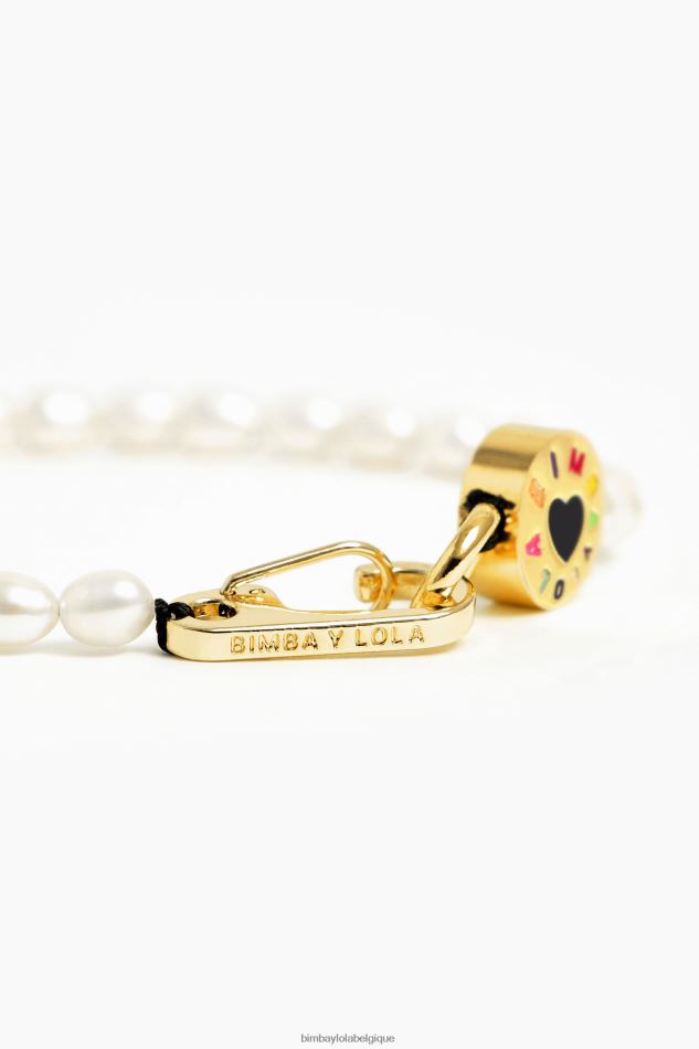 accessoires Bimba Y Lola bracelet fin à logo perle HV4486671