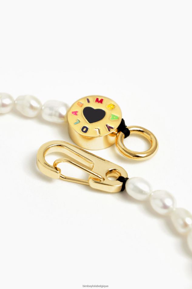 accessoires Bimba Y Lola bracelet fin à logo perle HV4486671