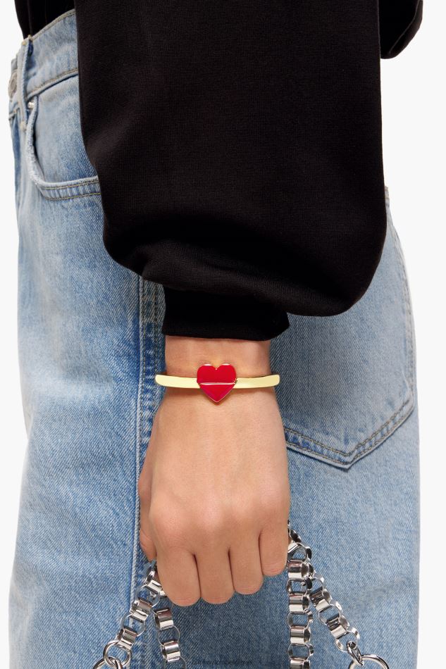 accessoires Bimba Y Lola bracelet rigide coeur doré HV4486755