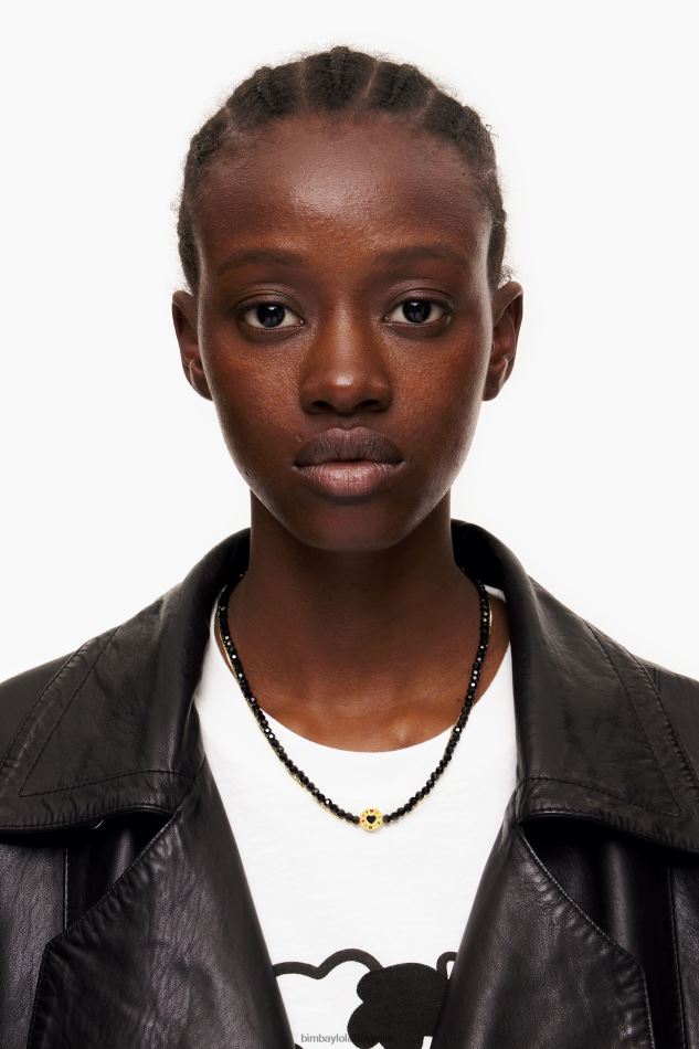 accessoires Bimba Y Lola collier chaîne à cristaux noir HV4486666