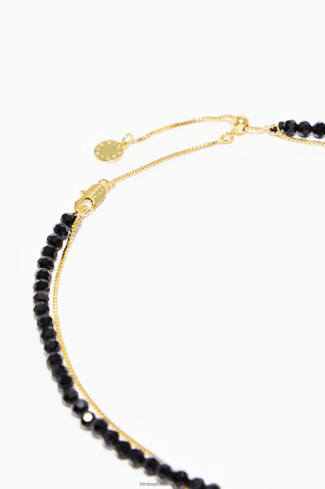 accessoires Bimba Y Lola collier chaîne à cristaux noir HV4486666