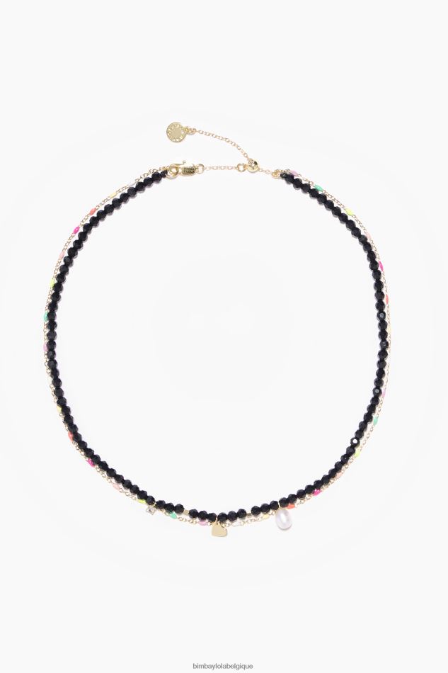 accessoires Bimba Y Lola collier chaîne en cristal à facettes doré HV4486689