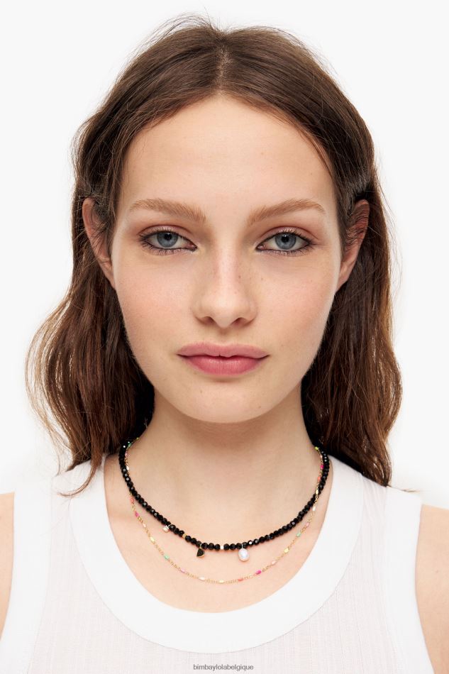 accessoires Bimba Y Lola collier chaîne en cristal à facettes doré HV4486689