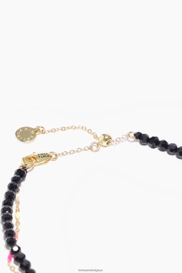 accessoires Bimba Y Lola collier chaîne en cristal à facettes doré HV4486689