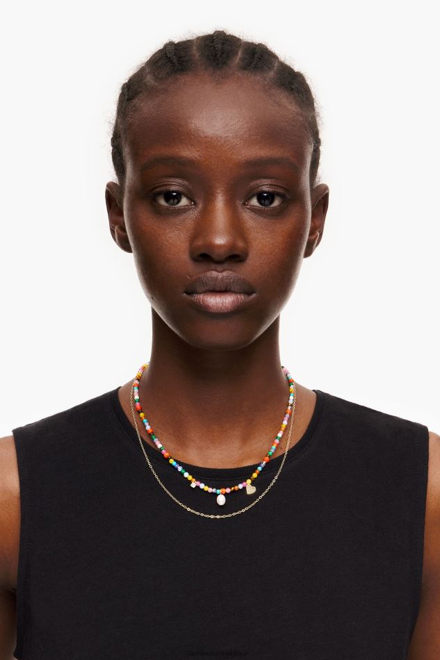 accessoires Bimba Y Lola collier chaîne et pierres naturelles multicolore HV4486690