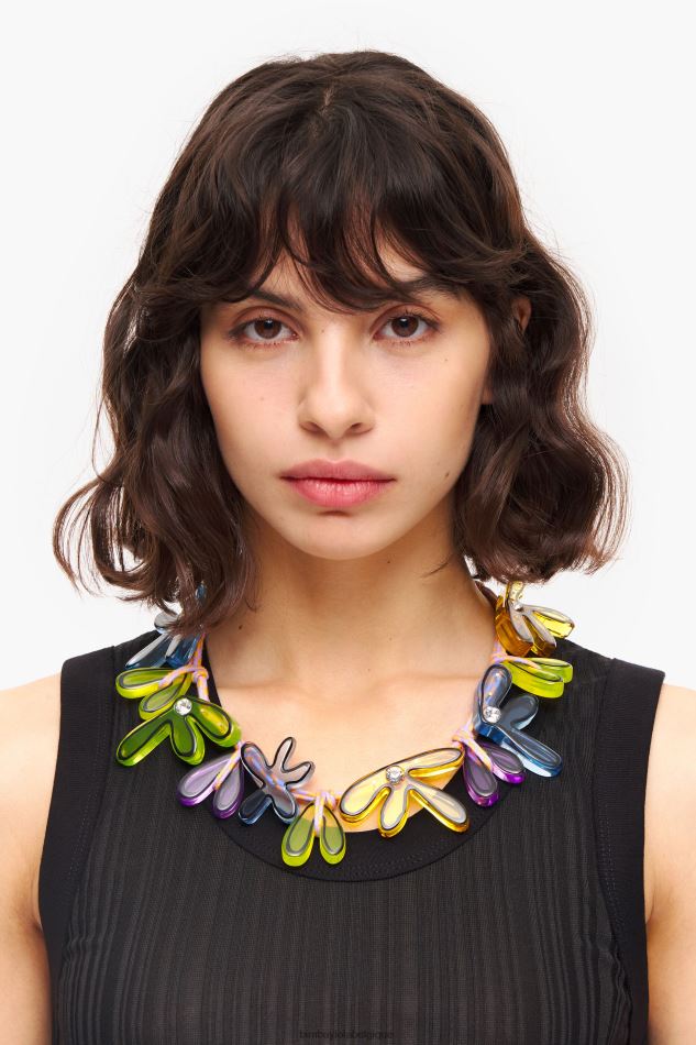 accessoires Bimba Y Lola collier cordon fleurs multicolore HV4486742