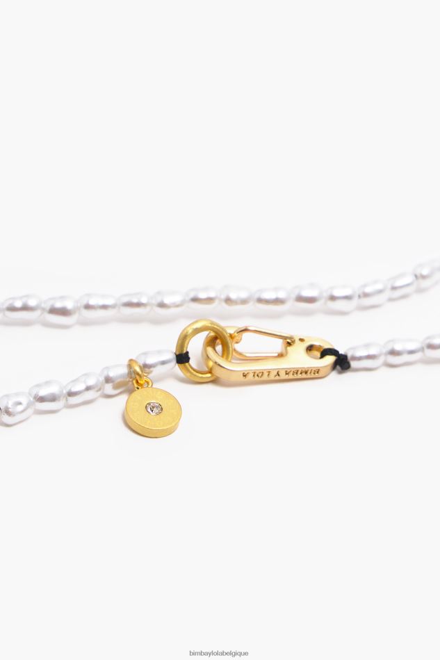 accessoires Bimba Y Lola collier court coeur avec perles doré HV4486788