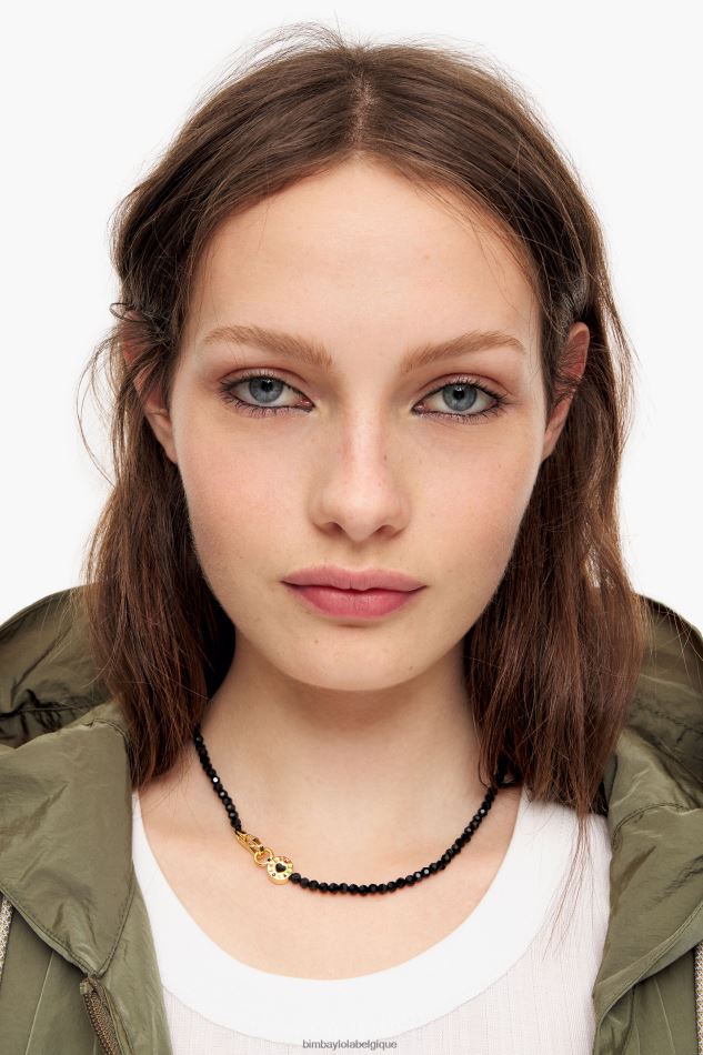accessoires Bimba Y Lola collier court cristaux noir HV4486824