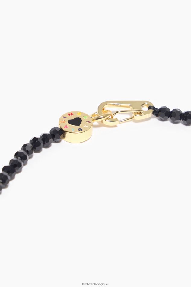accessoires Bimba Y Lola collier court cristaux noir HV4486824