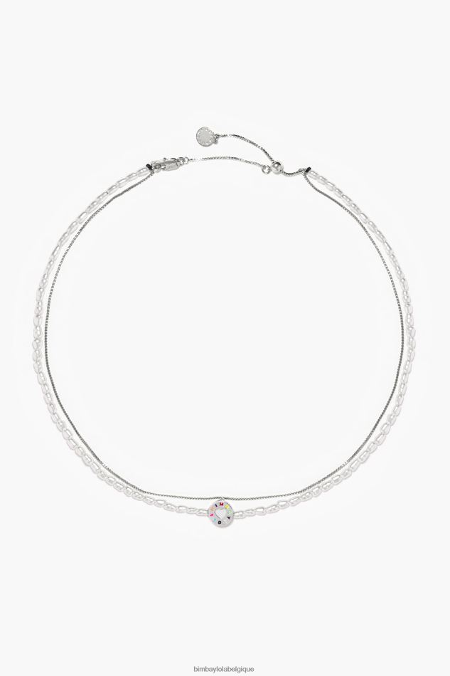 accessoires Bimba Y Lola collier court doré argent HV4486665