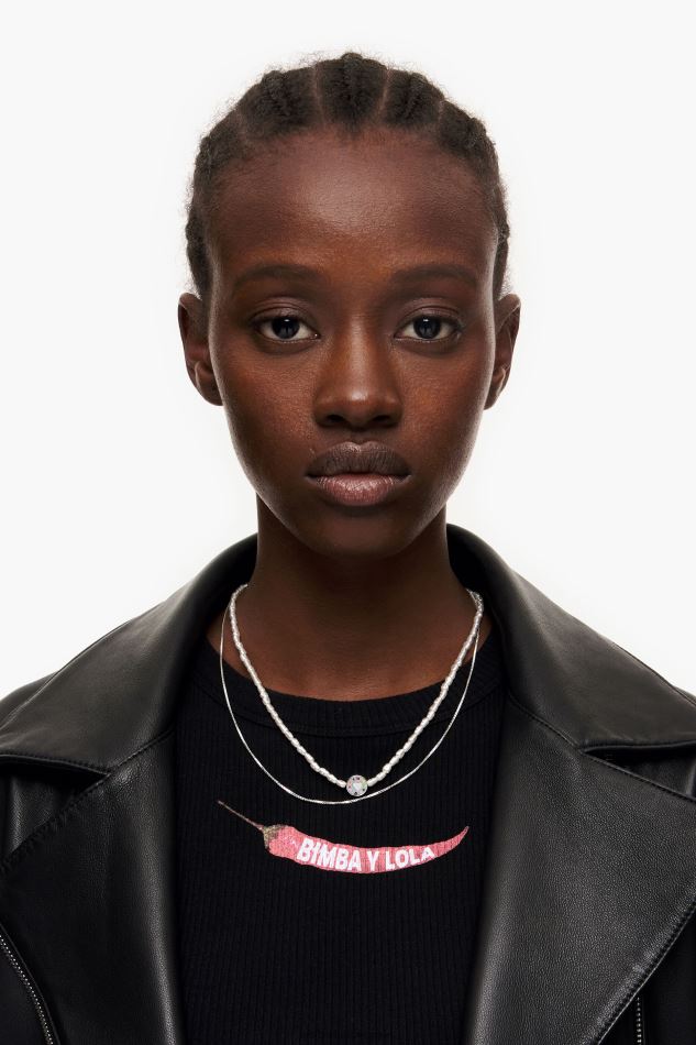 accessoires Bimba Y Lola collier court doré argent HV4486665