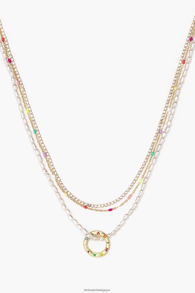 accessoires Bimba Y Lola collier court et chaîne perles HV4486714