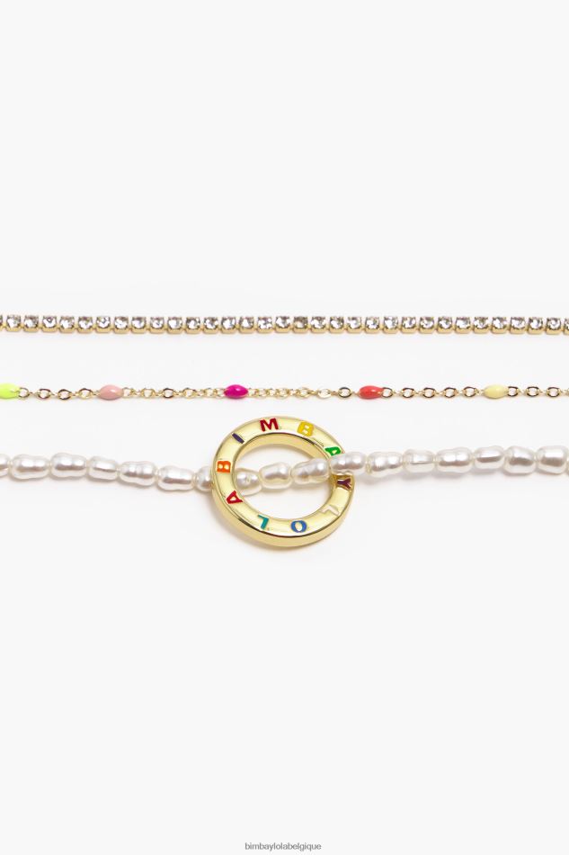 accessoires Bimba Y Lola collier court et chaîne perles HV4486714