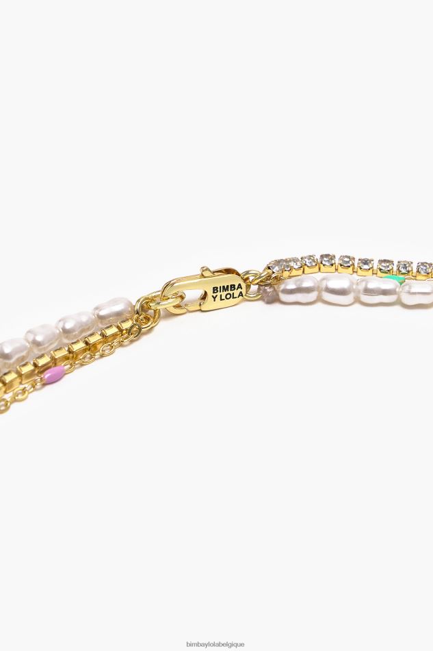 accessoires Bimba Y Lola collier court et chaîne perles HV4486714