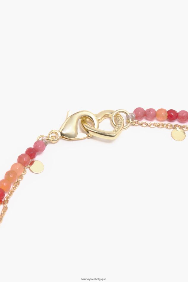accessoires Bimba Y Lola collier dauphin pierres courtes corail HV4486733