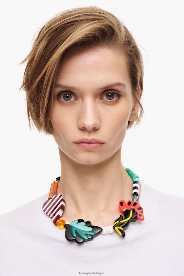 accessoires Bimba Y Lola collier de fleurs en résine multicolore HV4486807
