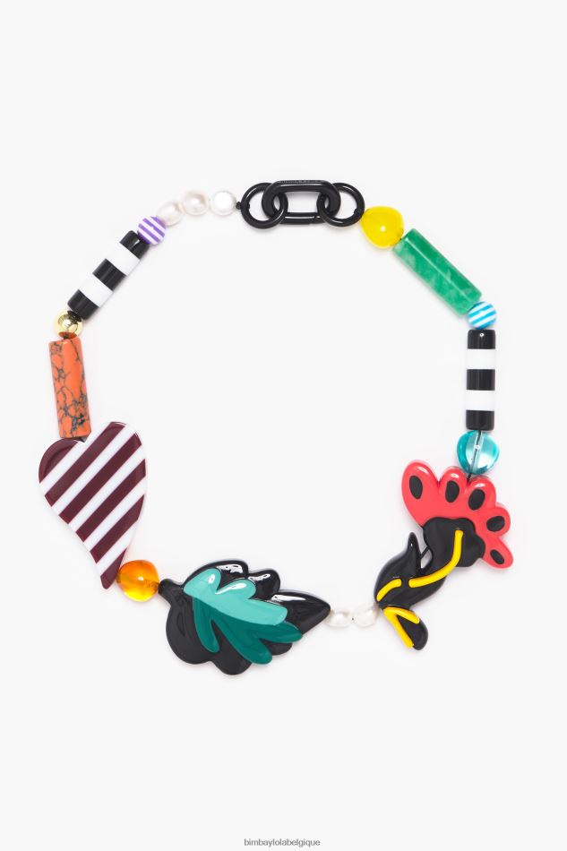 accessoires Bimba Y Lola collier de fleurs en résine multicolore HV4486807