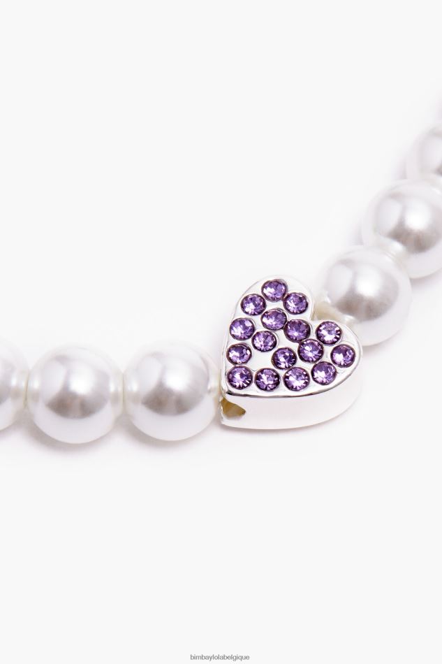 accessoires Bimba Y Lola collier de perles coeurs multicolores HV4486785