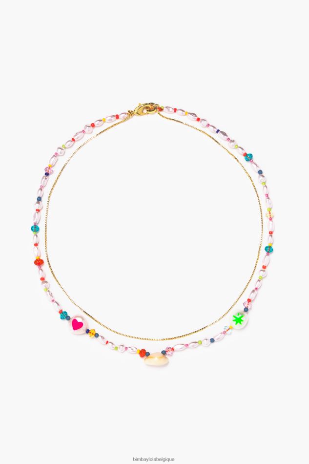 accessoires Bimba Y Lola collier de perles cristal multicolore HV4486790
