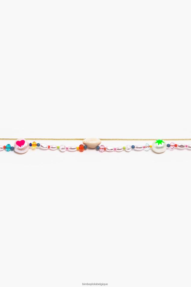 accessoires Bimba Y Lola collier de perles cristal multicolore HV4486790
