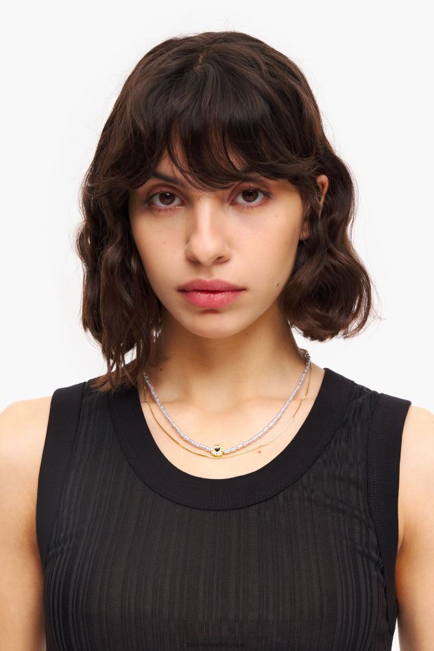 accessoires Bimba Y Lola collier de perles de chaîne doré HV4486667