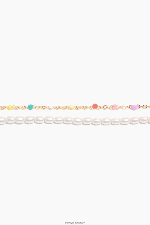 accessoires Bimba Y Lola collier de perles de chaîne multicolore HV4486791