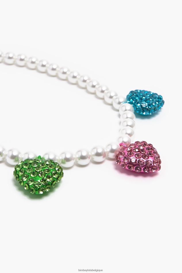 accessoires Bimba Y Lola collier de perles de coeur multicolore HV4486777