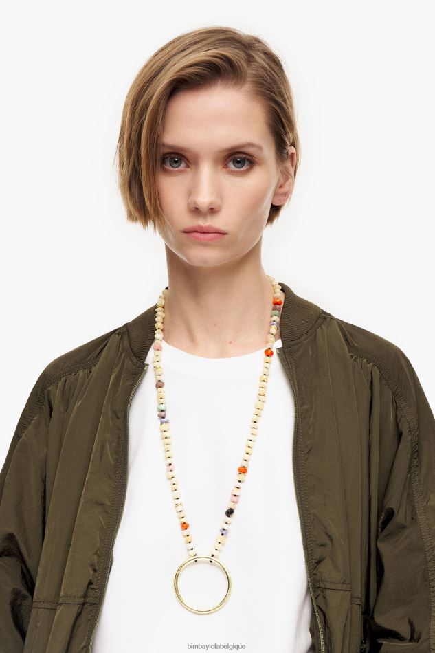 accessoires Bimba Y Lola collier de pierres Ivoire HV4486763