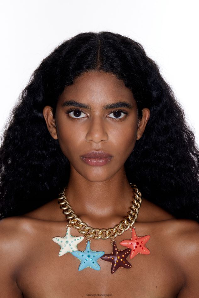 accessoires Bimba Y Lola collier en résine corail HV4486702