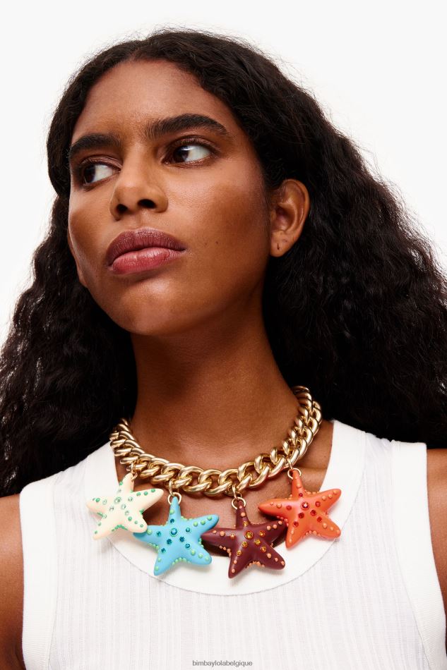 accessoires Bimba Y Lola collier en résine corail HV4486703