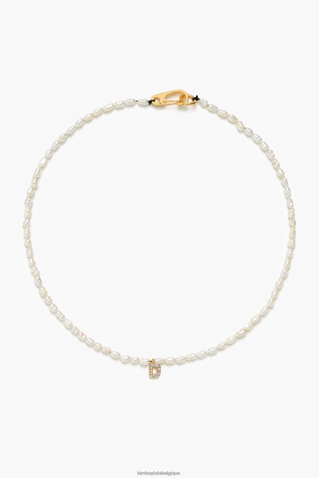 accessoires Bimba Y Lola collier lettre d perle HV4486841