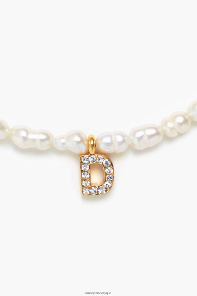 accessoires Bimba Y Lola collier lettre d perle HV4486841
