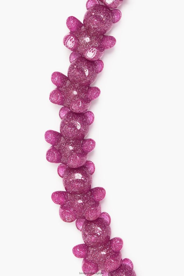 accessoires Bimba Y Lola collier ours en peluche à paillettes rose HV4486800