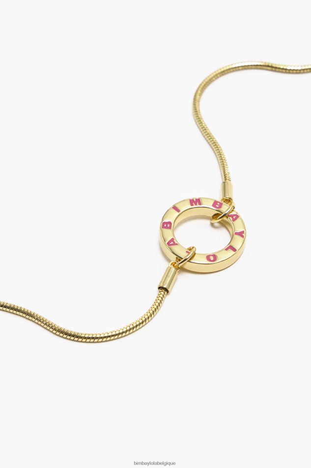 accessoires Bimba Y Lola collier raphia multicolore rose HV4486700