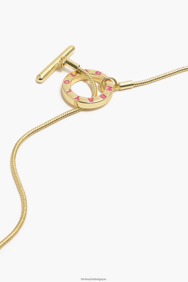 accessoires Bimba Y Lola collier raphia multicolore rose HV4486700